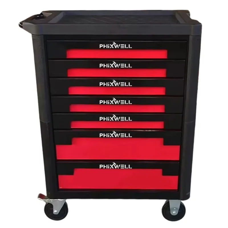 New Workshop Garage Tool Storage Cabinet Trolley Chest Cart, Tool Sets Tray With Corner Protectors Car Repair Tools Kit