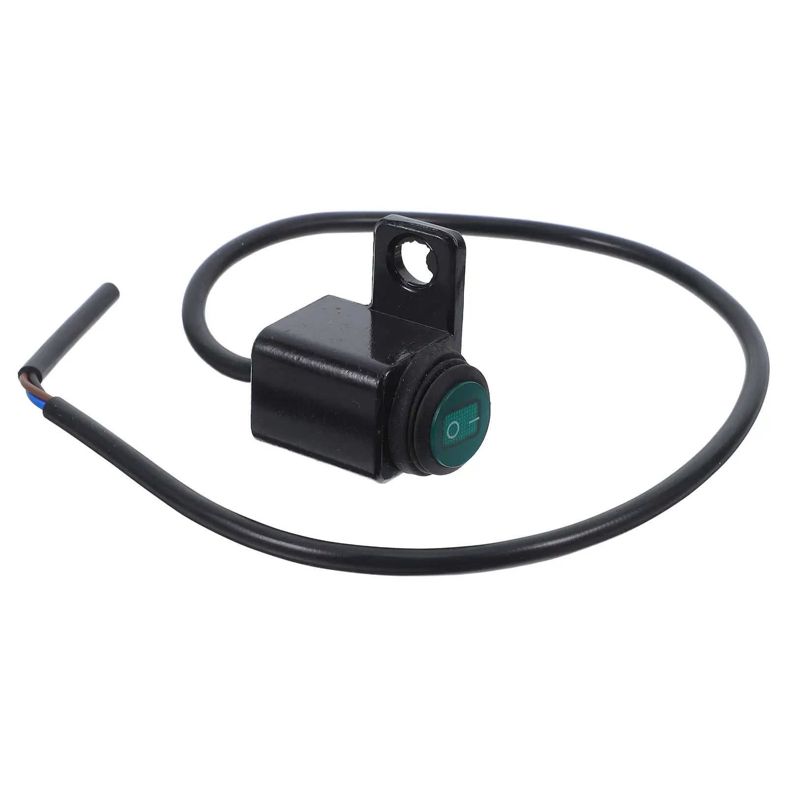Universal Motorcycle Handlebar Switch Waterproof Black Toggle Button Headlight Spotlight Control Mirror Mount Alloy Weatherproof