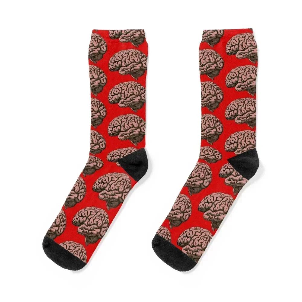 

Brains Polka Dot Pattern - Neurology Red Design Socks Non-slip man heated Wholesale Socks For Women Men's