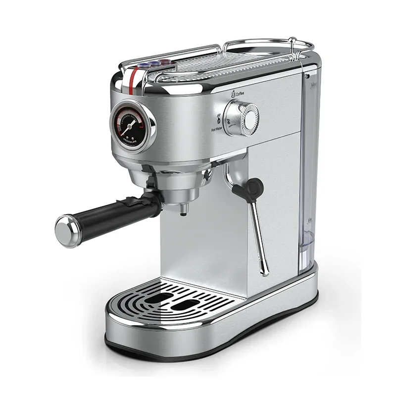 

New Designespresso Machine Professional Coffee Maker Machine Stainless Steel With Milk Frother 2 In 1coffee Espresso Machine