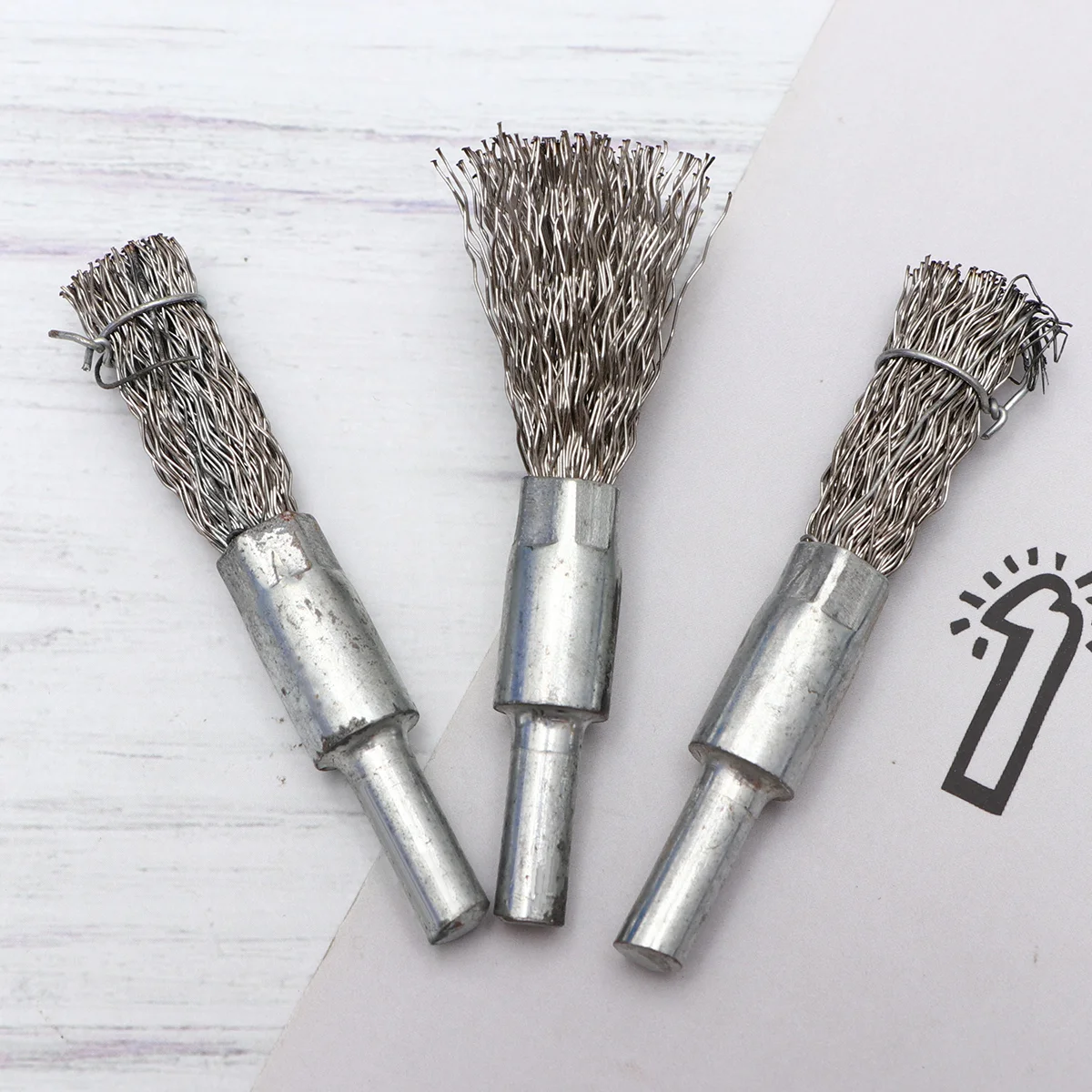 

5 Pcs Useful Stainless Steel Wire Brush Test Tube Durable Accessory Polishing Head Handheld Electric Drill