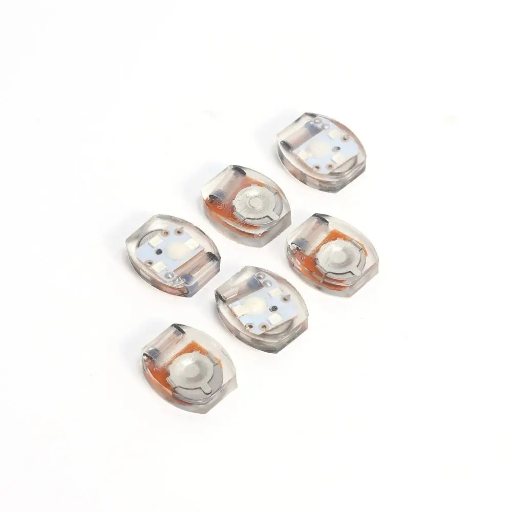 10Pcs Sandal Accessories Plastic LED Shoe Light Miniature Luminous Movement Electronics Lamp Glowing Hole Shoes Lamp Woman Men