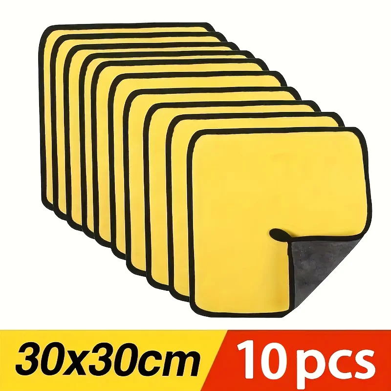 

Набор для чистки автомобиля премиум-класса — супермягкое полотенце из микрофибры и двусторонние перчатки, впитывающие и не царапающие для безопасных деталей и сушки.