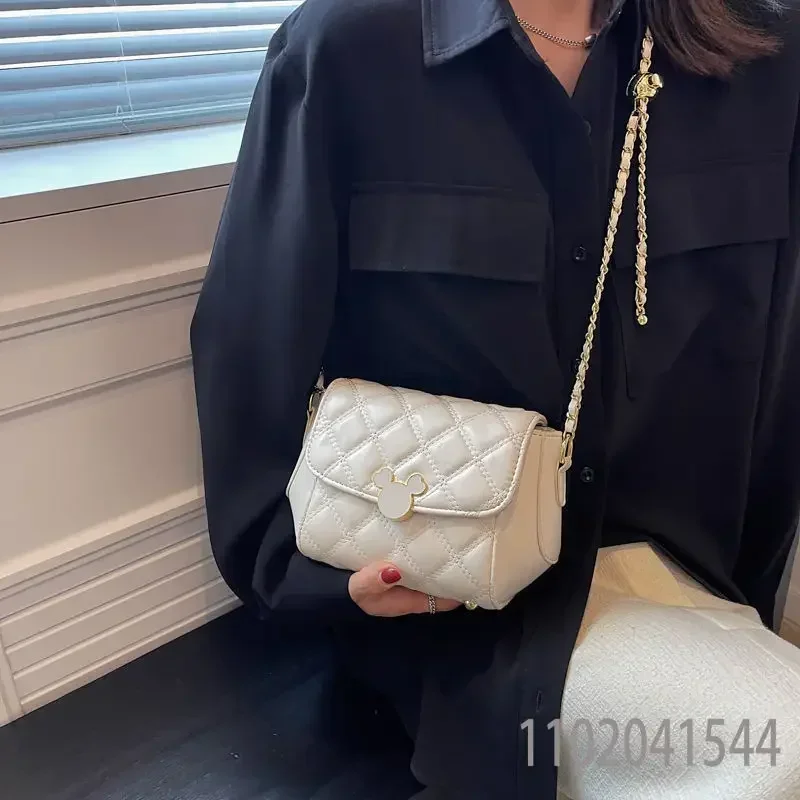 

Женская сумка через плечо из искусственной кожи Disney Kawaii, сумка через плечо с Микки Маусом, портативная, большая вместительная, портативная, легкая