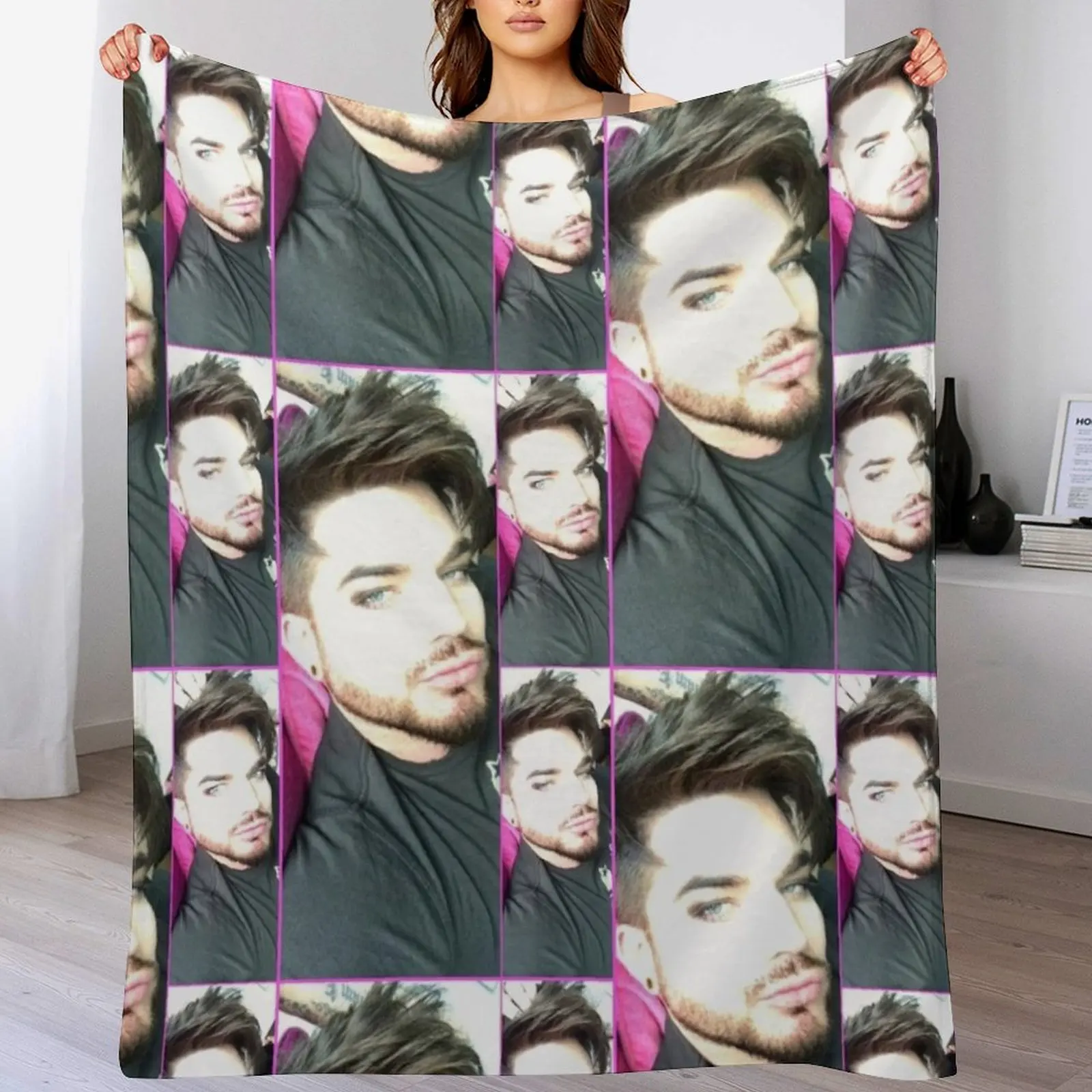 Adam Lambert Flawless Throw Blanket Camping Softest Soft Beds funny gift Blankets