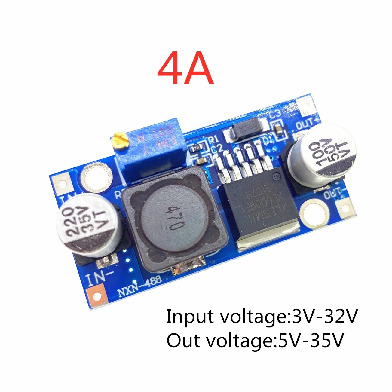 โมดูลแปลงไฟ DC-DC แบบปรับได้ 1 ชิ้น LM2596 LM2596S XL4015 บัค-บูสต์ 3A 4A 5A โมดูลควบคุมกำลังไฟแบบ Step-down