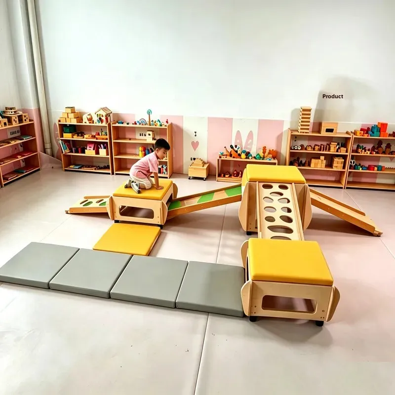 Children Sensory Integration Training Equipment Multifunctional Climbing Frame Balance Beam Indoor Early Education Physical