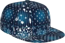 Cute Christmas Snowflakes Trucker Baseball Hat Snapback Hat Adjustable Xmas Holiday Baseball Cap for Men Women