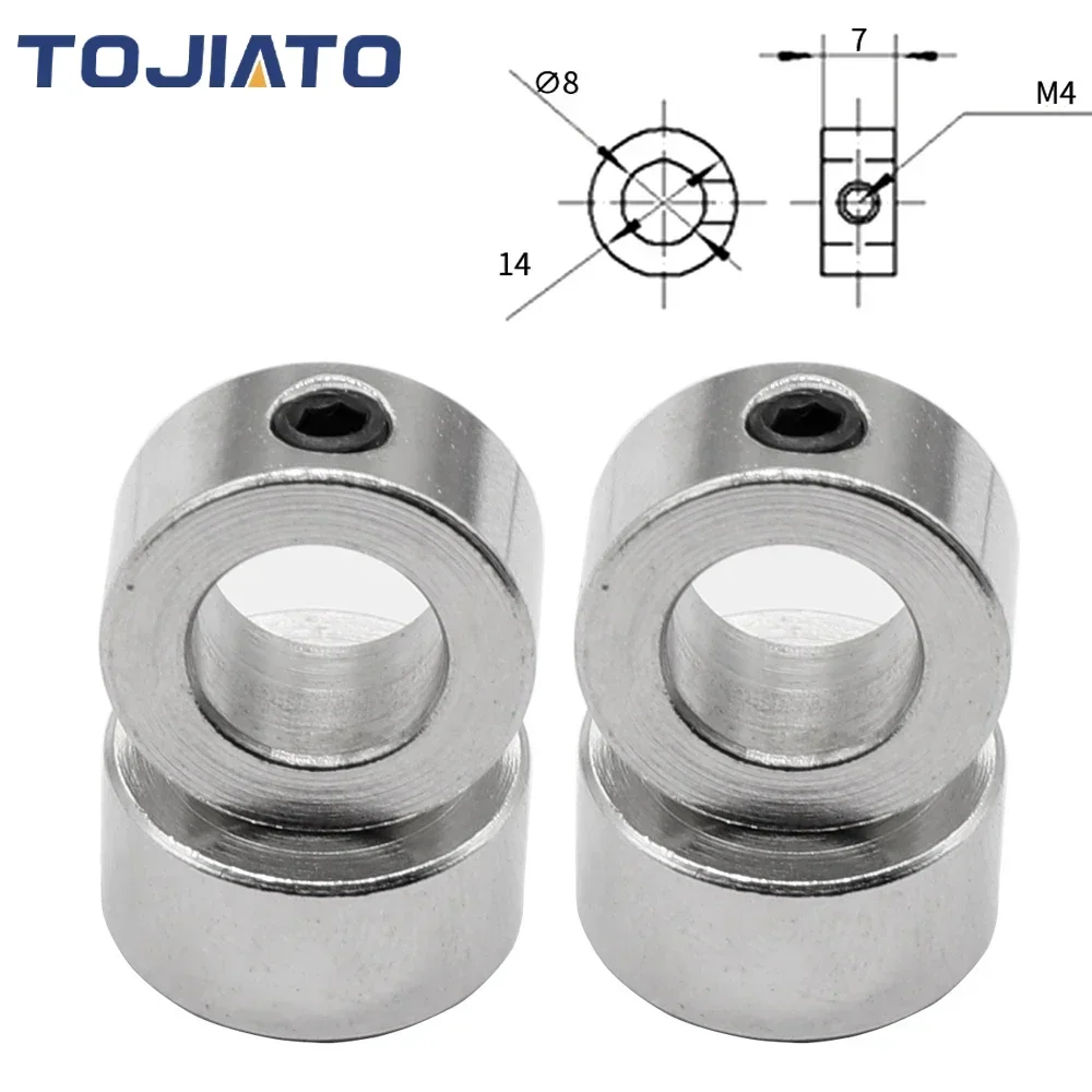 2/4/6/8/10pcs 8mm T8 Opensource Lock Collar T8 Lead Screw Lock Stainless Steel Isolation for 3D Printers Parts CNC