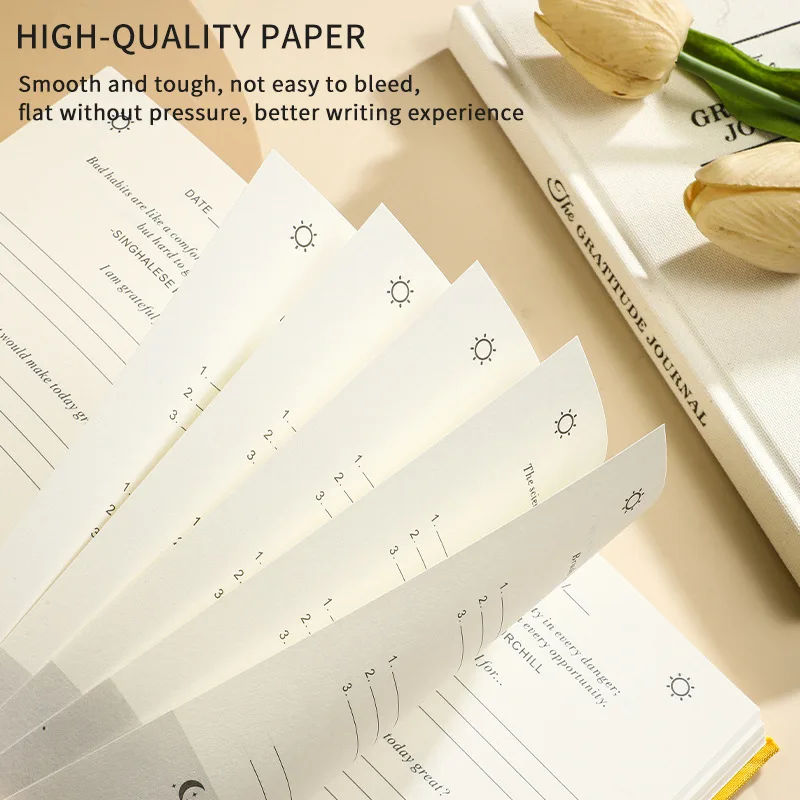 Gratitude Diary Creative Stationery Supplies Student Notebook School Office Supplies Journal Reflection Punching Schedule Plan