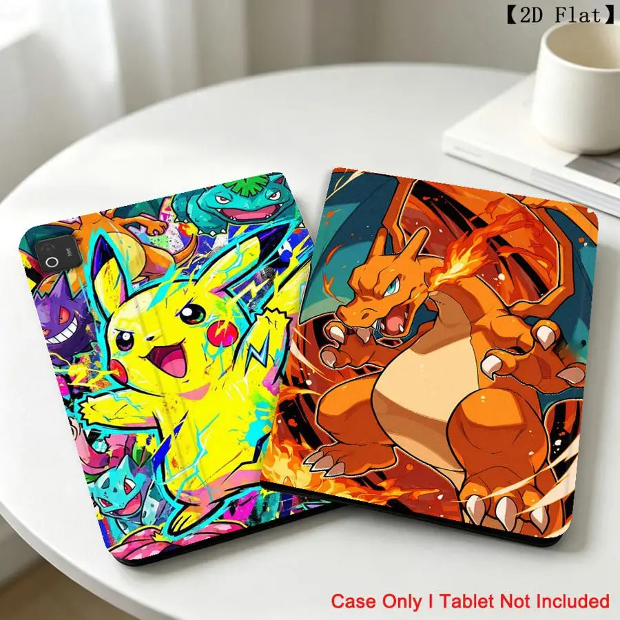 Funny Pokemon Pikachus With Pencil Holder Case for Xiaomi Pad 5 6 7 8 Pro Redmi Pad SE K Pad 8.8 9.7 12.4 Inch Pad 6s Pro 7