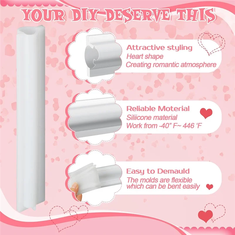 

ABBY-6 Piece Long Tube Silicone Mold Column Chocolate Candy Mold As Shown For Handmade Candle Cake Making