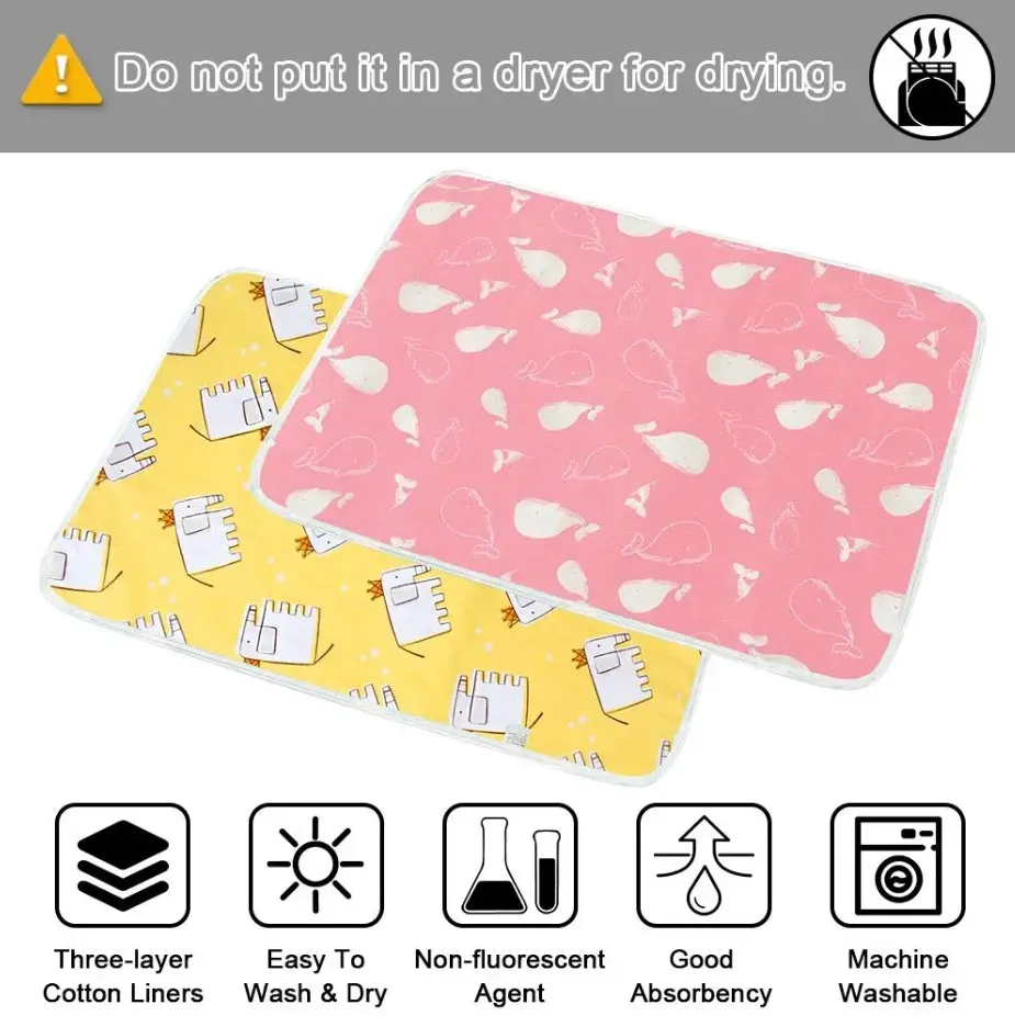 35x 45CM Waterproof Baby Diaper Changing Pad Reusable Portable Mat Breathable Leak Proof Infant Mattress Travel