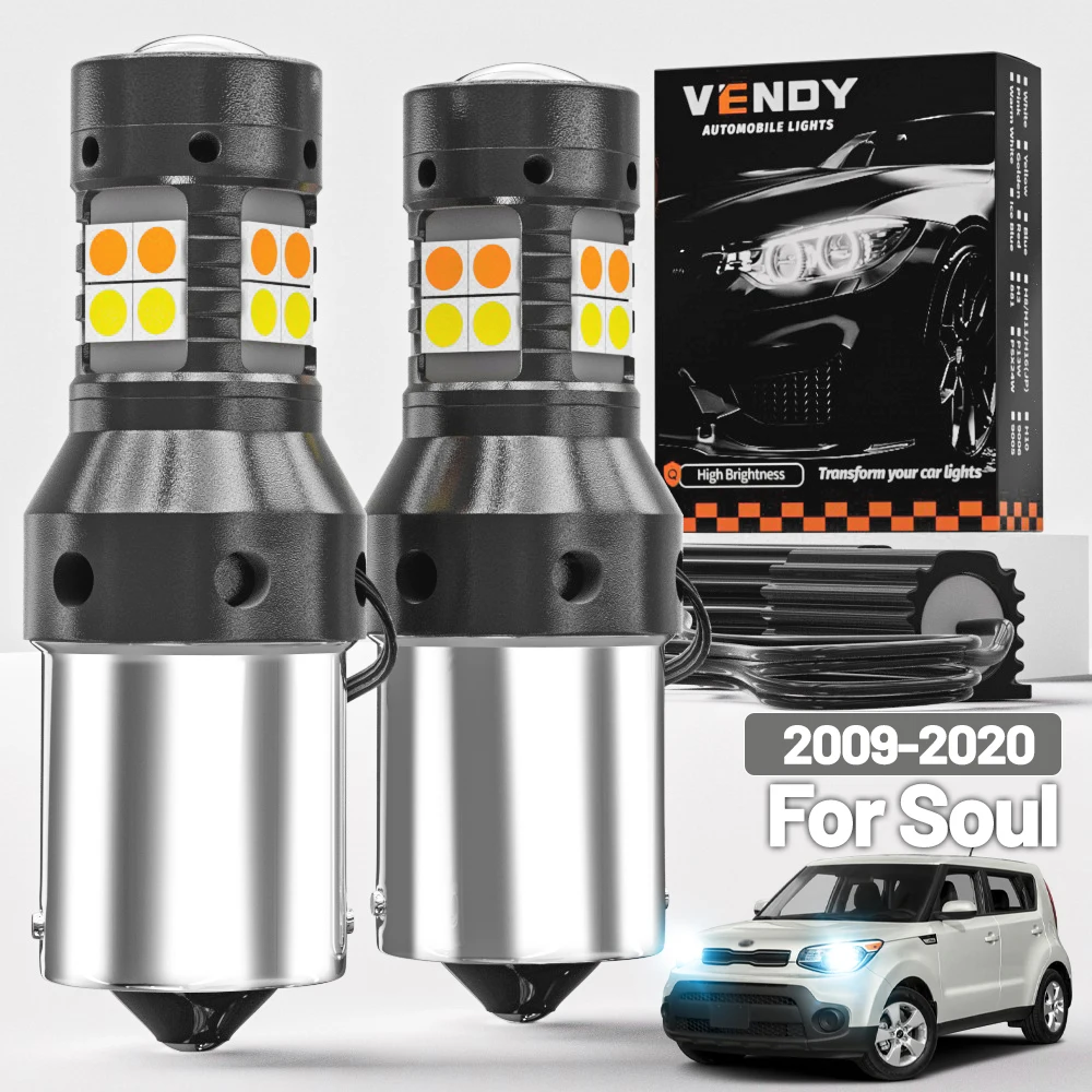 2 stücke Für Kia Soul 1 2 3 2009-2020 Dual Modus LED Blinker + Tagfahrlicht DRL 2014 2015 2016 2019 Canbus Zubehör