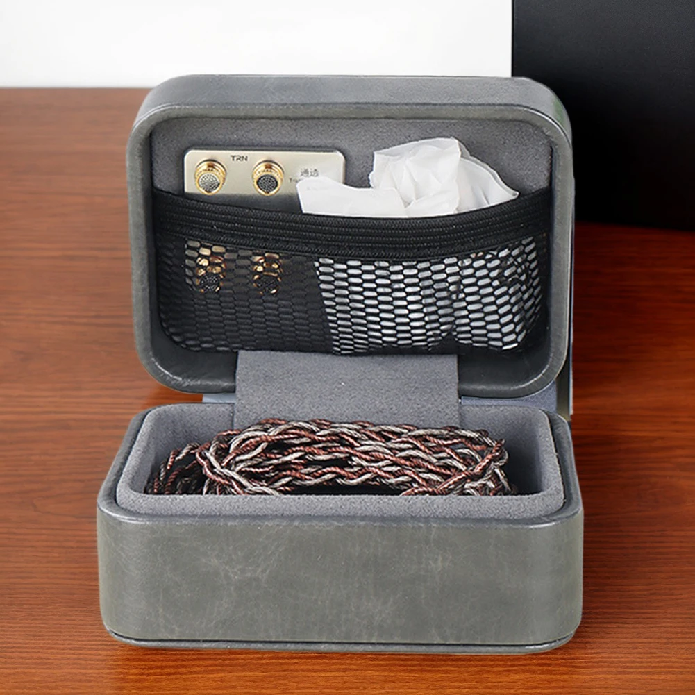 イヤホンバッグケース自動磁気閉鎖ヘッドフォン小型ポーチ防水アンチスクラッチ携帯電話アクセサリーオーガナイザー