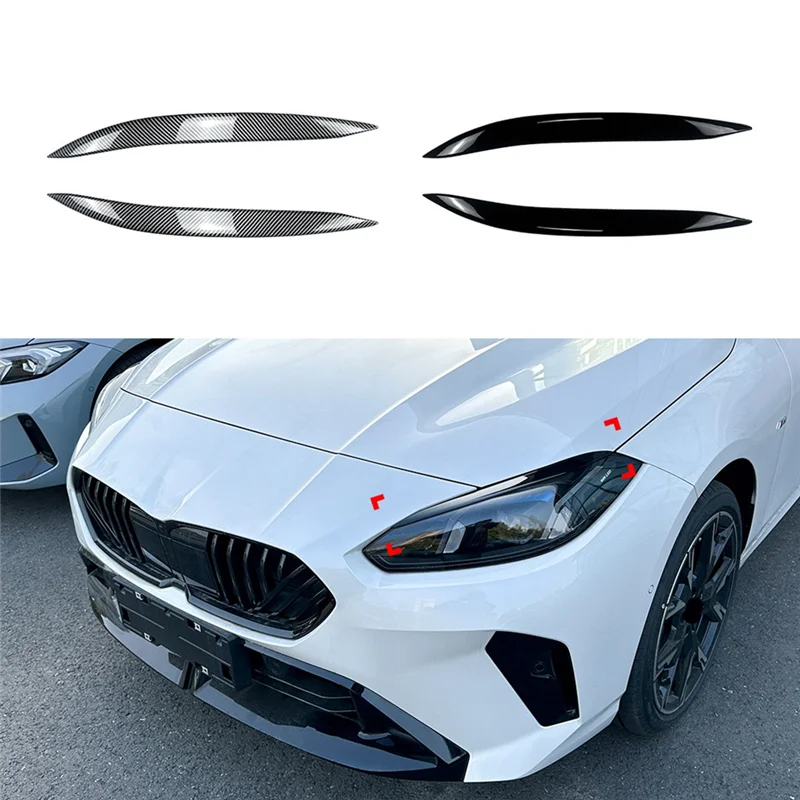 

AR-Car Front Headlight Eyebrow Head Light Eyelid Eyebrow For BMW 1 Series F70 2 Series F74 2024+ Carbon Fiber