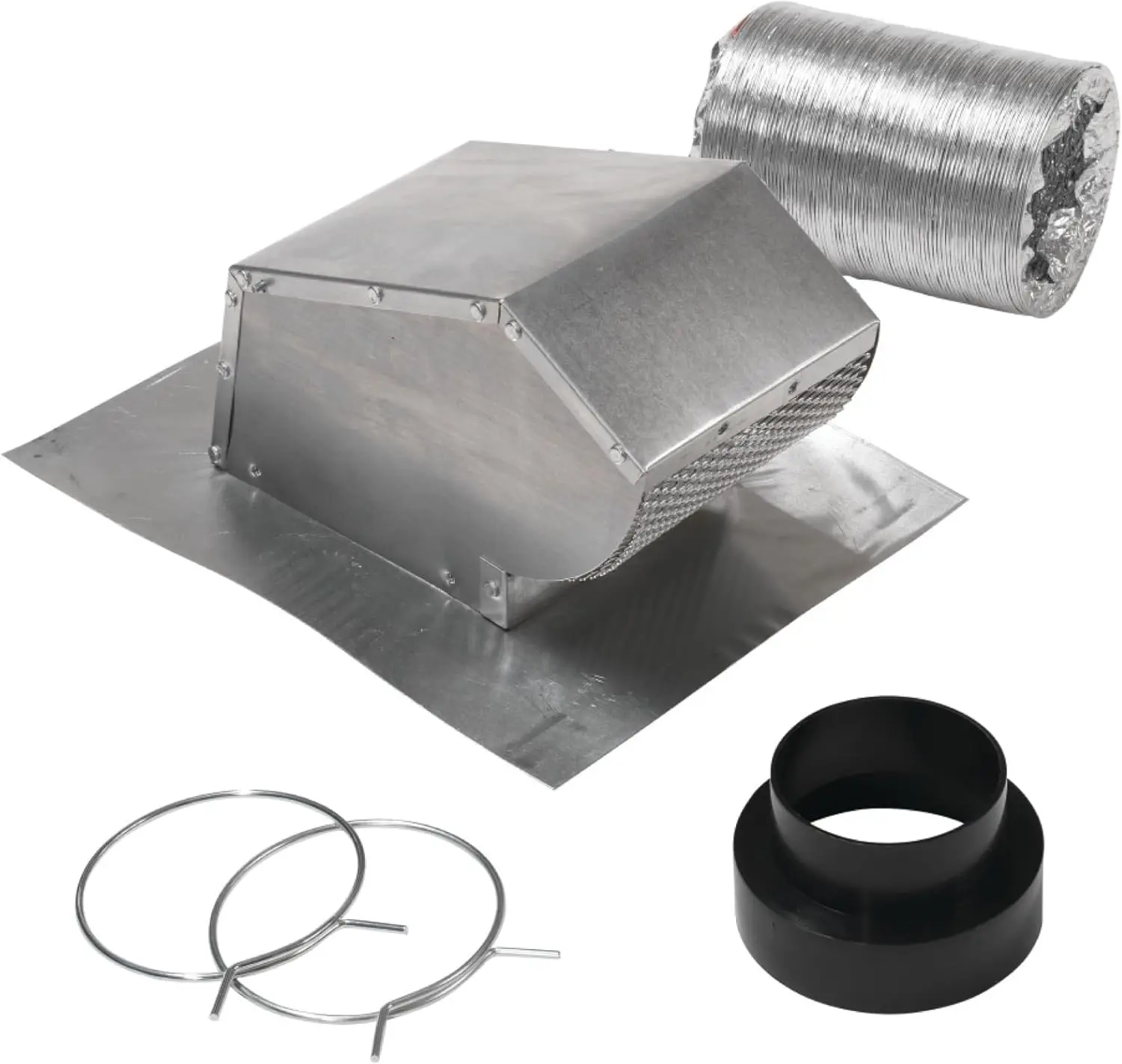 

Aluminum Roof Vent Duct Kit for Exhaust Fan, Made in USA - Durable and Easy Installation