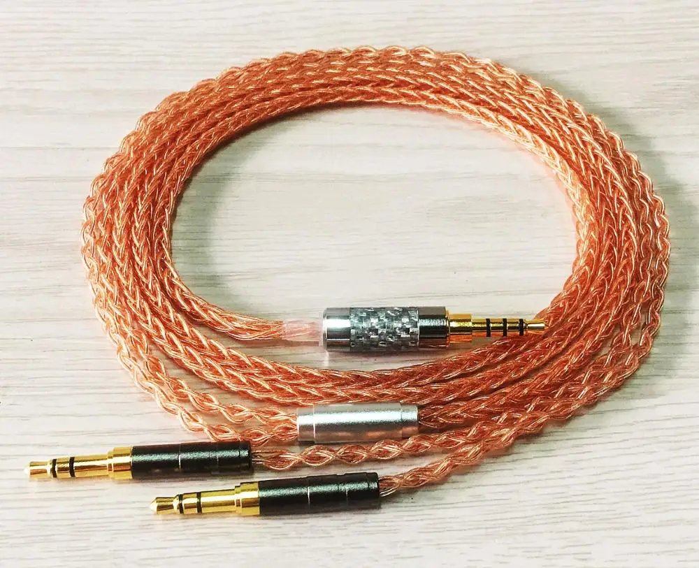 

4pin Xlr 2.5mm 3.5mm 4.4mm 6.35mm HiFi 8 Cores Headphone Earphone Cable For 3.5 Hifiman Ananda sundara HE1000se HE6se he400 Z7M2