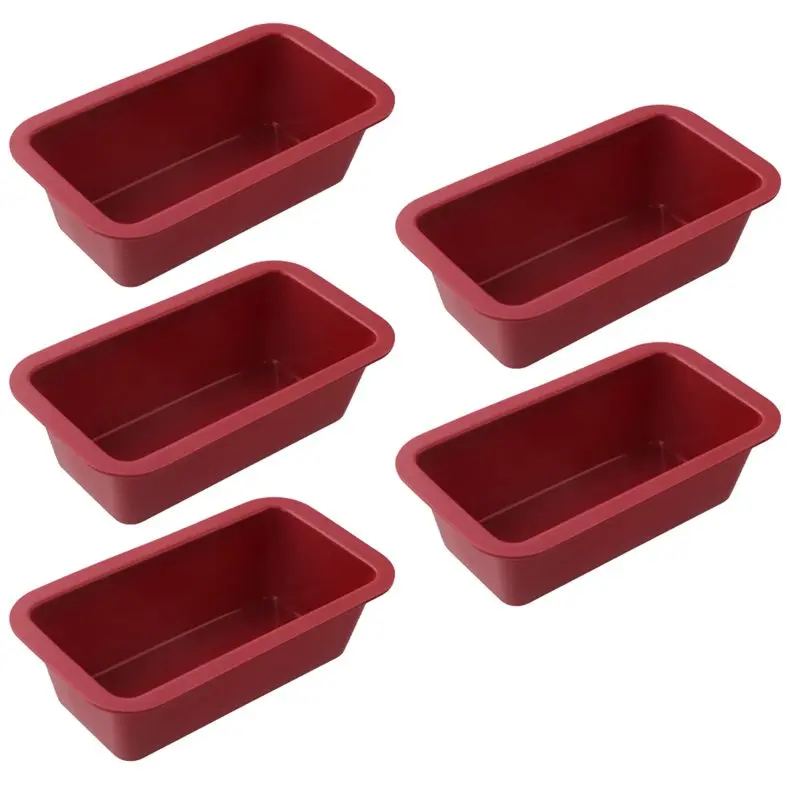 

A76I-Silicone Baking Molds Nonstick Cake Pans Mini Loaf Pan Easy Release Bread Toast Mould Kitchen Accessories Pastry Tool