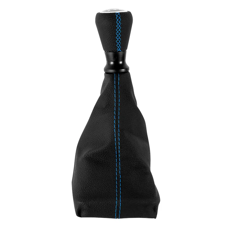 For Peugeot 206 gear lever handball shift dust cover sewn with blue line integrated high-quality gear head dust cover