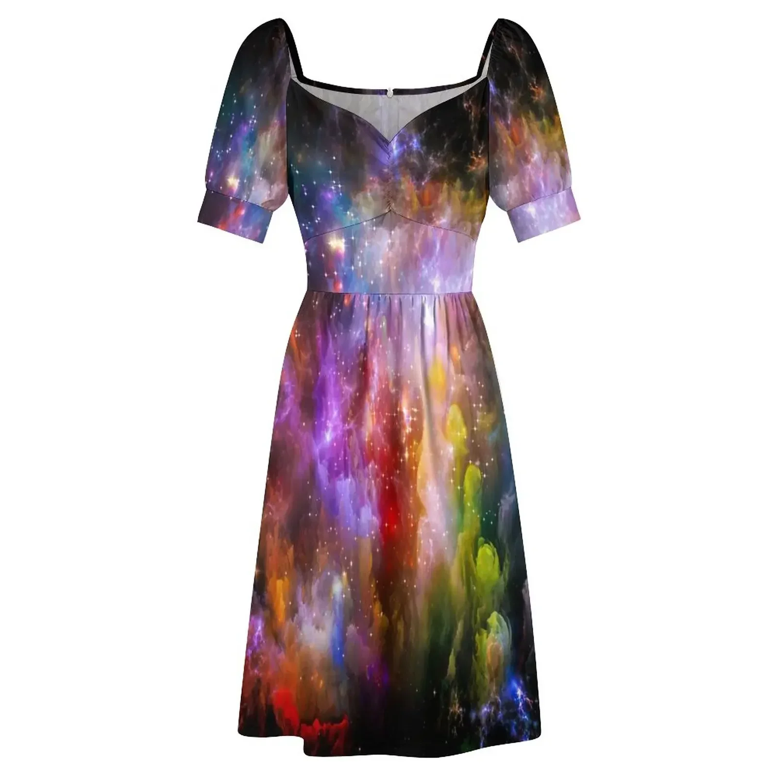 Blacklight Colorful Trippy Neon Fluoreszierendes ärmelloses Kleid Damenbekleidung Kleider für Abschlussball Damen Abendkleider Kleid