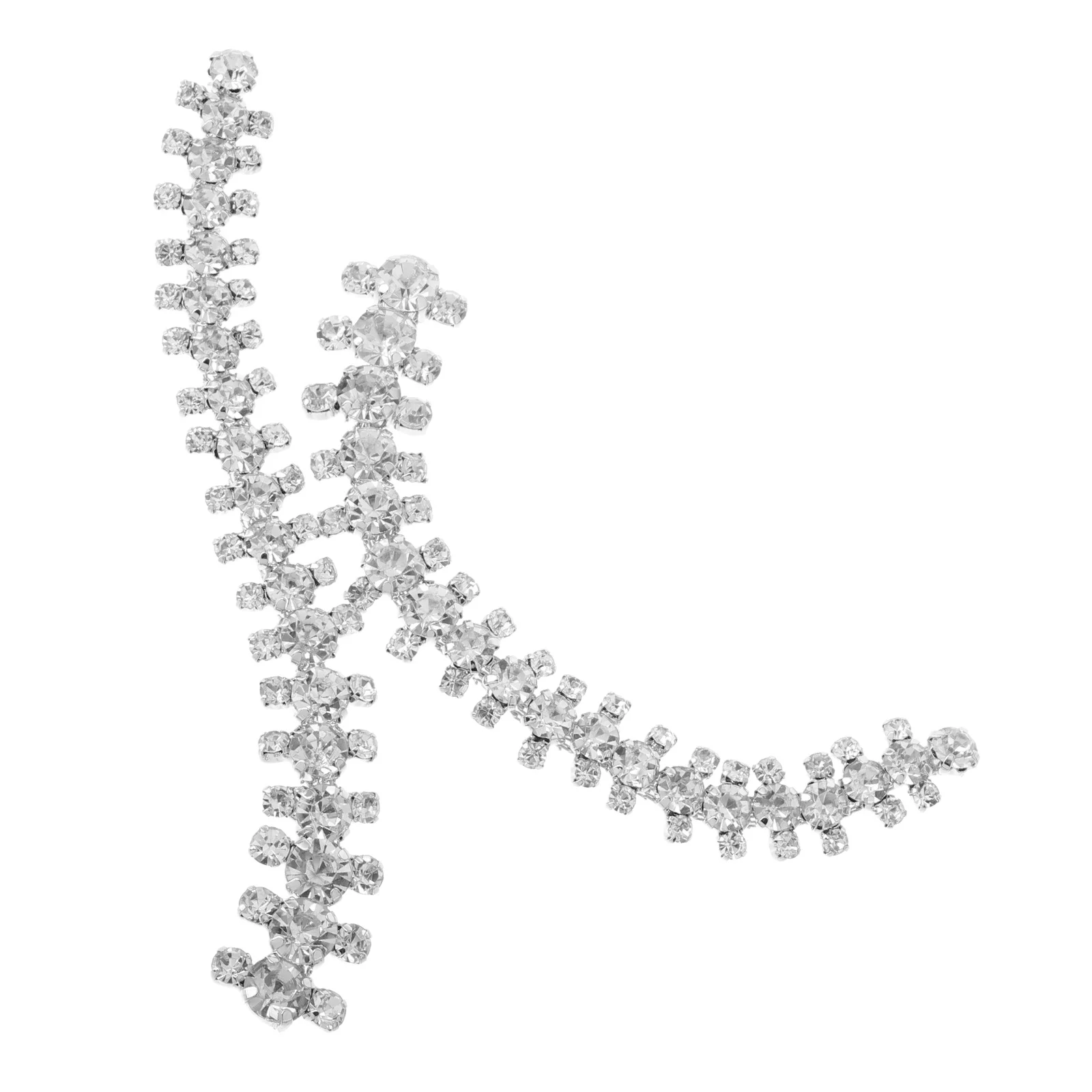 

2pcs Rhinestone Shoe Chain Decorative Accessories for Sandals High Heels Women Foot Jewelry Durable Glamorous Shoe Decorations