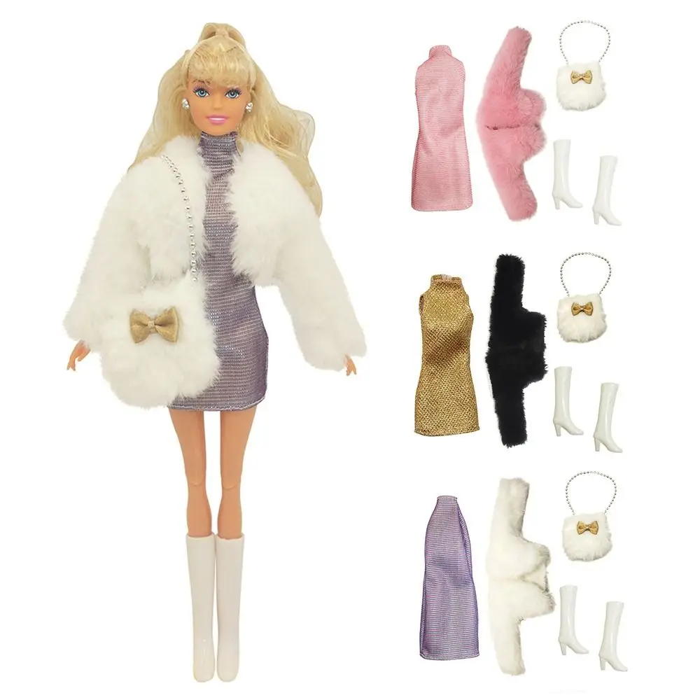 Elegant Doll Elegant Dresses New Casual Wears Fashion Party Clothes 8 Styles Fur Jacket 11.5