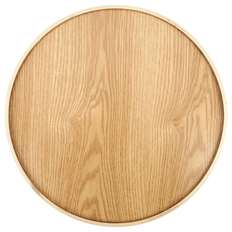 

INW-0eКруглый сервировочный бамбуковый деревянный поднос для обеденных подносов, чайный бар, контейнер для еды для завтрака, поднос для хранения с ручкой