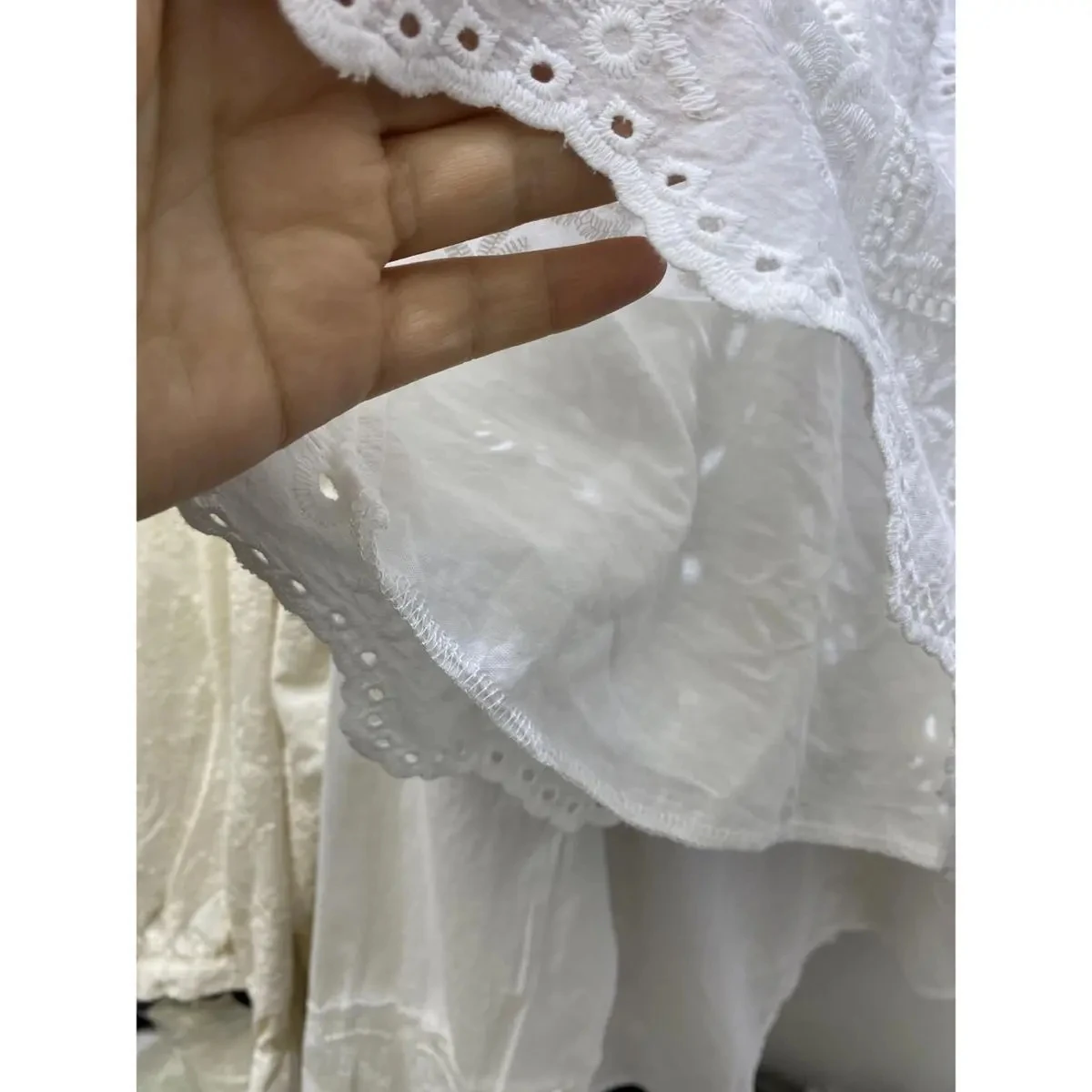 plus Size Lace Hollow out ort Pants Skirt Women's Loose Elastic Waist Hot Pants Casual Pants Korean Sle Commute Wind