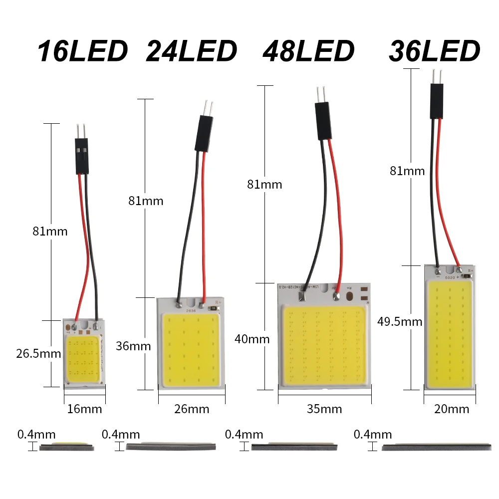 10Sets Festoon LED COB Signal Bulbs 31mm 36mm 39mm 41/42mm C5W 168 BA9S Car Interior Reading Lights T10 Dome License Plate Lamp