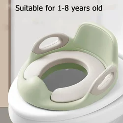 Baby Potty Mat Training Seat for Kids Boys Girls Toddlers Toilet Seat for Baby with Cushion Handle and Backrest Toilet Trainer