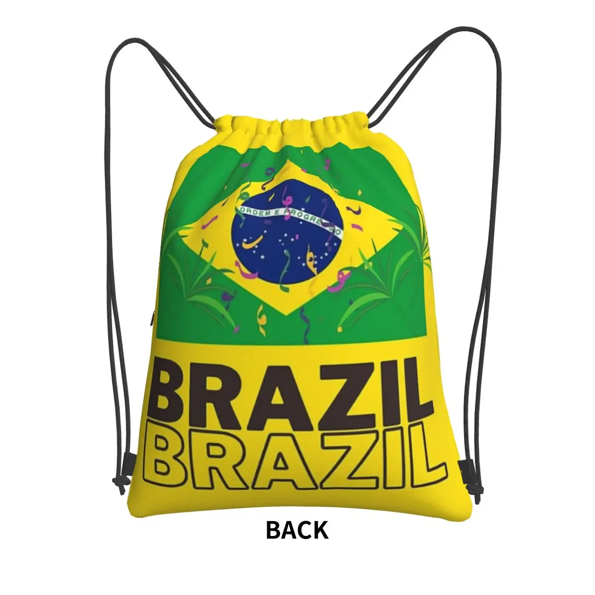 Brasilien National flagge tragbare Rucksäcke Kordel zug Tasche Multifunktions-Kordel zug Bündel Tasche Kleinigkeiten Taschen für Schüler