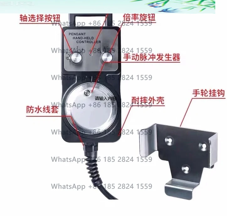 1PCSWide number system CNC GSK980TDC/TDB/TC3/TB3 without emergency stop electronic handwheel CNC external hand pulse  In stock