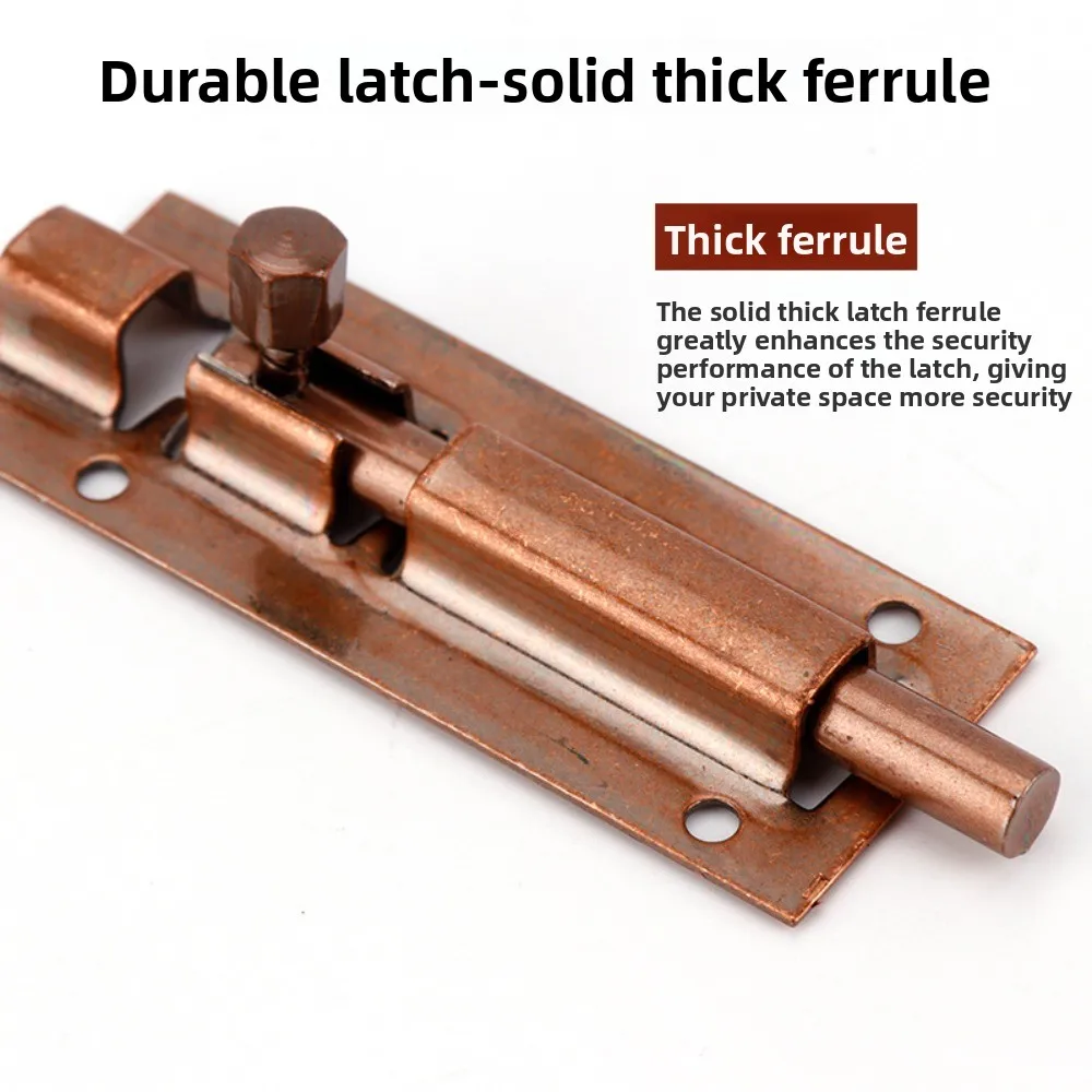 Black Door Lock Barrel Aluminum Alloy Door Lock Latch for Home Hardware Gate Safety Door Bolt Tower Window Catch Lock Silver