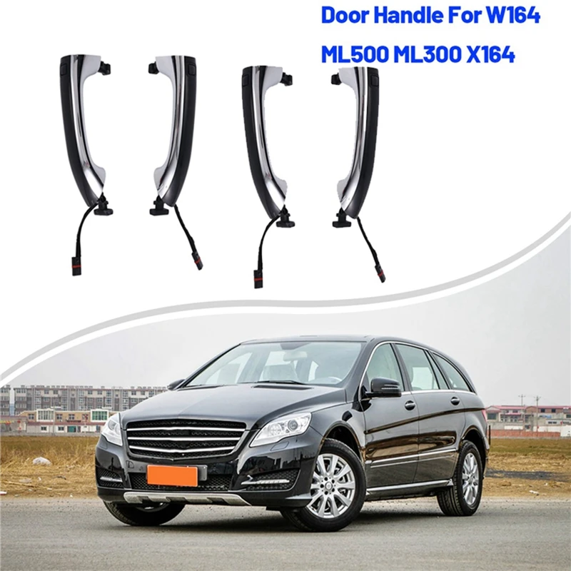 4Pcs/Set Front&Rear Left Right Door Handle For Mercedes-Benz W164 ML500 X164 GL450 W251 06-12 A1647600370 A1647600470