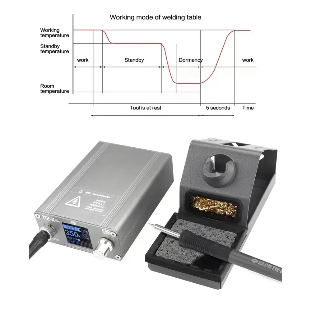 OSS T12-X Plus Soldering Station Digital Welding Equipment Solder Machine with T12 Tips for Electronic Phone PCB Repair Tools