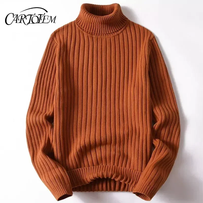 

Mens Knit Turtleneck Sweater Cotton Autumn Winter Pullover Korean Fashion Sweaters Minimalist Long Sleeve Solid Color Casual Top