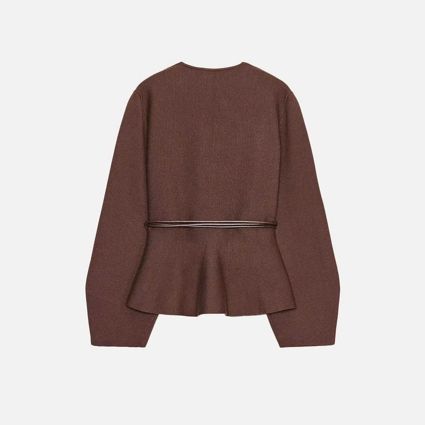 Z 2025 New Sle Jaet lavorato a maglia da donna con cintura Ele Simple Faion Capispalla per donna Stand Fit Stagione autunnale