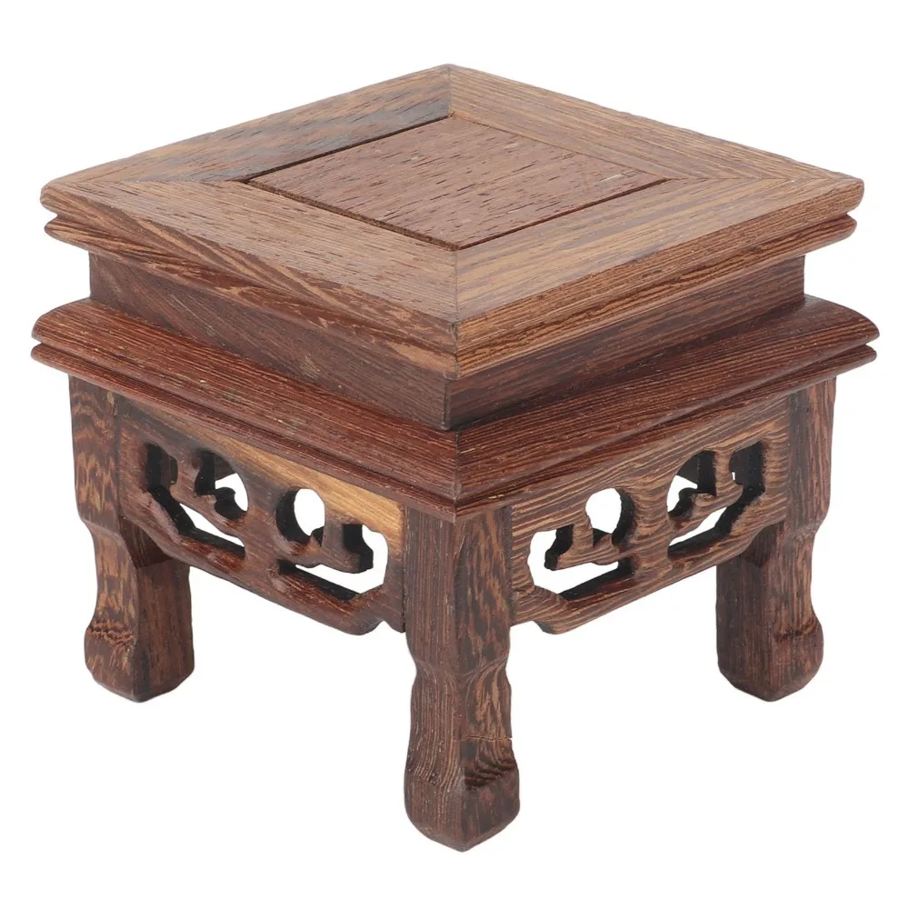 Durable Retro Style Wooden Display Stand Widely Used Home decoration Wooden Riser Squared Stable Plant