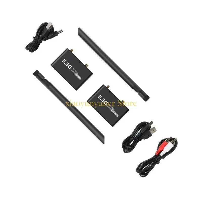 

Wireless Sound Transmitter Receiver 50M Ranges Low Delay Transmission for Sound with 3.5mm Plugs for Player Projectors P9JB