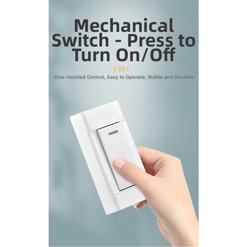 Interrupteur à bouton de chevet, contrôle mécanique de la lumière, avec Options unipolaire et unipolaire, installation murale ou suspendue par câble