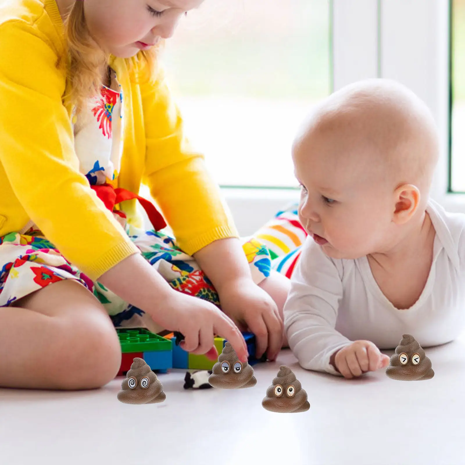 

40 шт. мультяшных игрушек в форме какашек для розыгрышей, забавные игрушки для метания, товары для вечеринок, детские уличные игры для взаимодействия родителей и детей