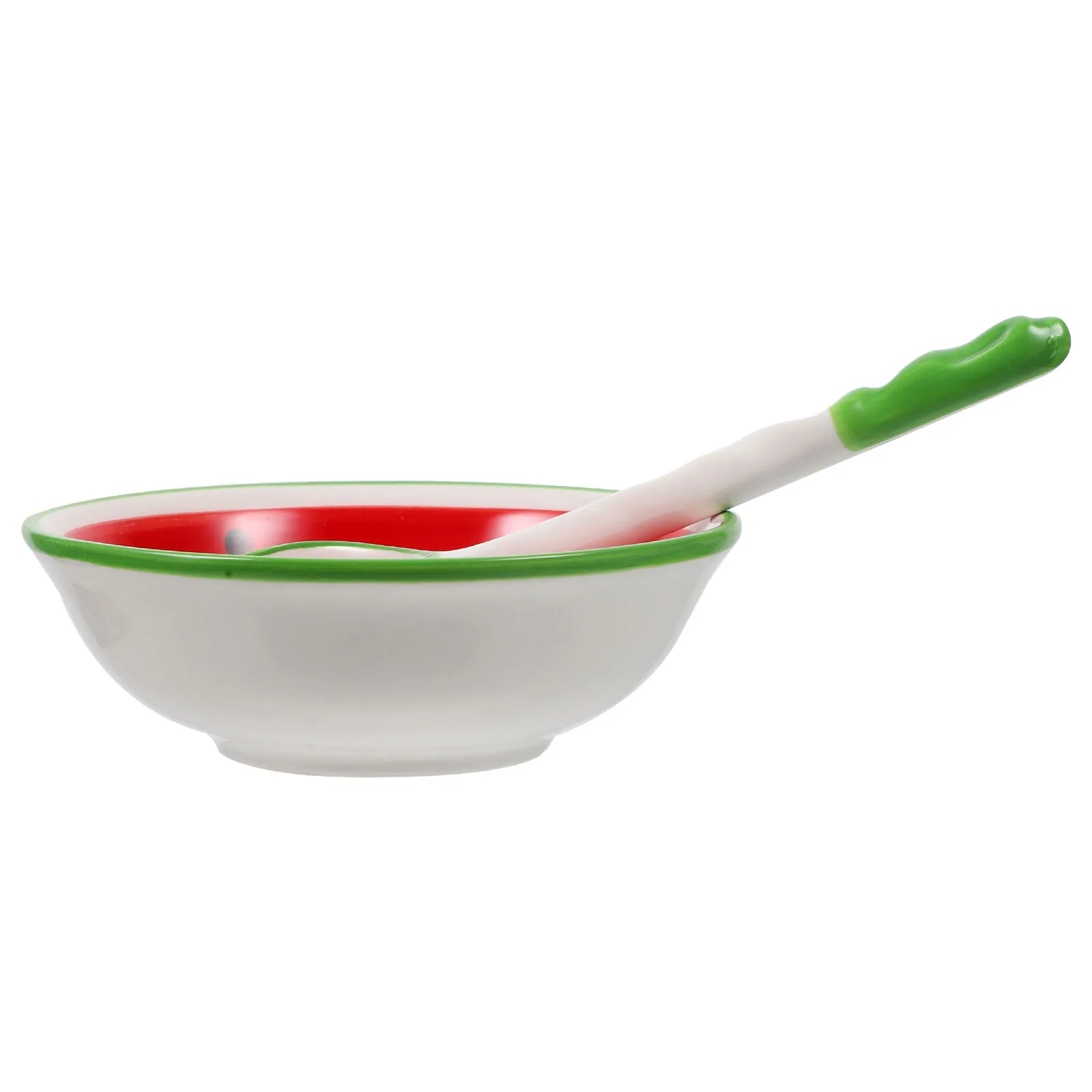 

Fruits Children's Rice Bowl Serving Utensils Ceramic Food Household Red Porcelain