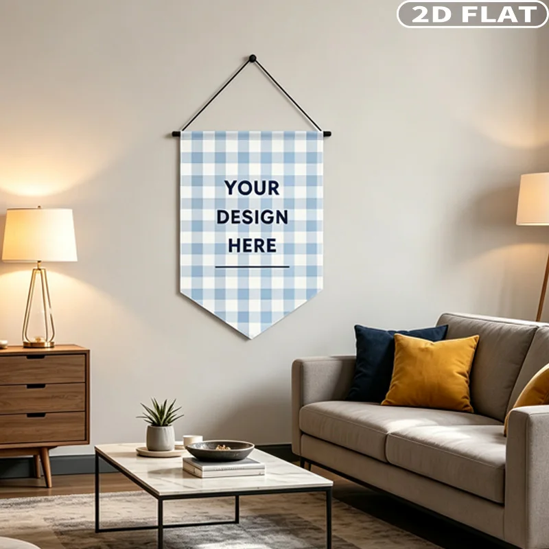 1pc Custom Triangle Pennant Flags, Personalized Photo Text Logo, Ideal for Ramadan, Weddings, Anniversary, Halloween, Christmas