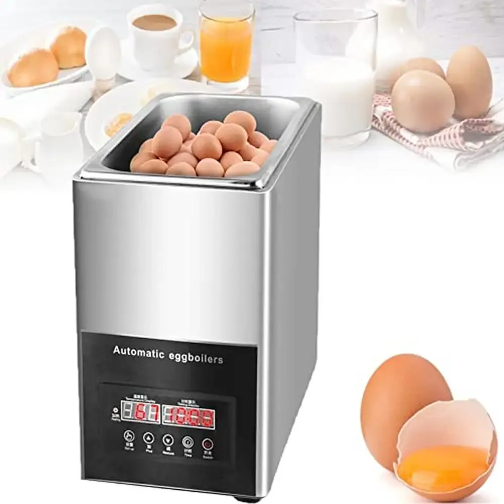 Commercial Egg Boiler Cooker Machine 800W Temperature Control Range 30~90 ° C Hot Spring Egg Cooker 50 Egg Capacity Stainless