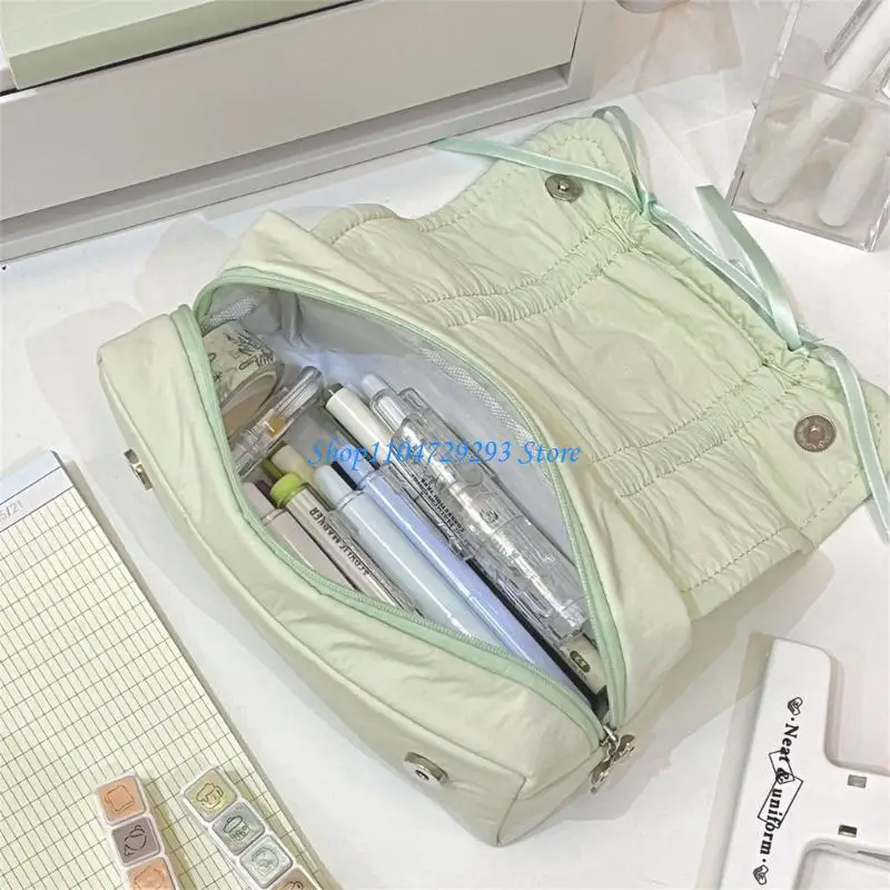 

Y2GD Bowknot Pen Pouches Large Capacity Pencil Case Pen Organizers Travel Makeup Bag