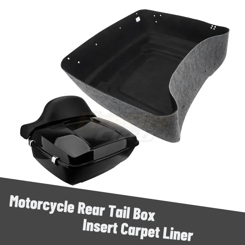 Motorcycle King Size Pak Carpet Liner Hard Trunk For Harley Tour Pack Touring Street Glide Electra Glide Road Glide 2009-2021