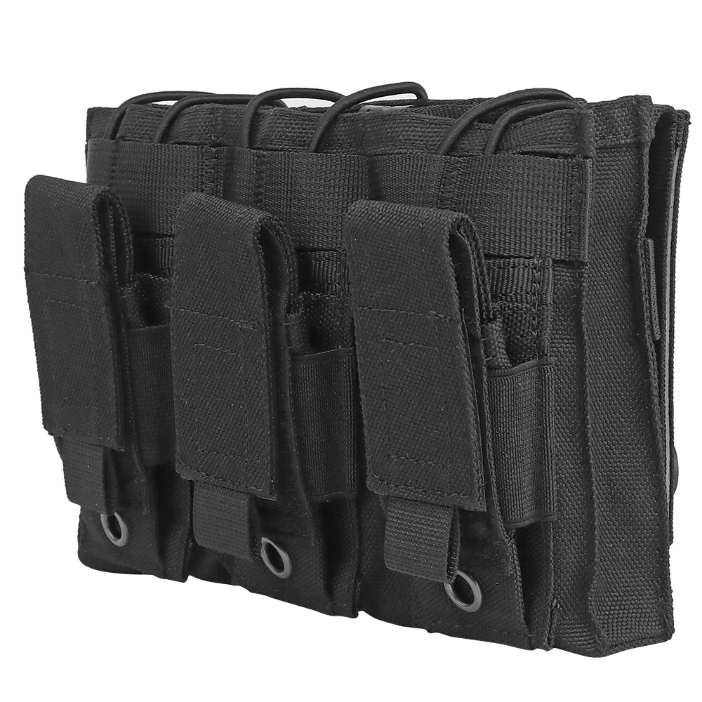 Tactical Single/Double/Triple M4 Magazine Pouch Molle Rifle 5.56 9mm Mag Pouch Open Top Mag Bag hunting accessoties