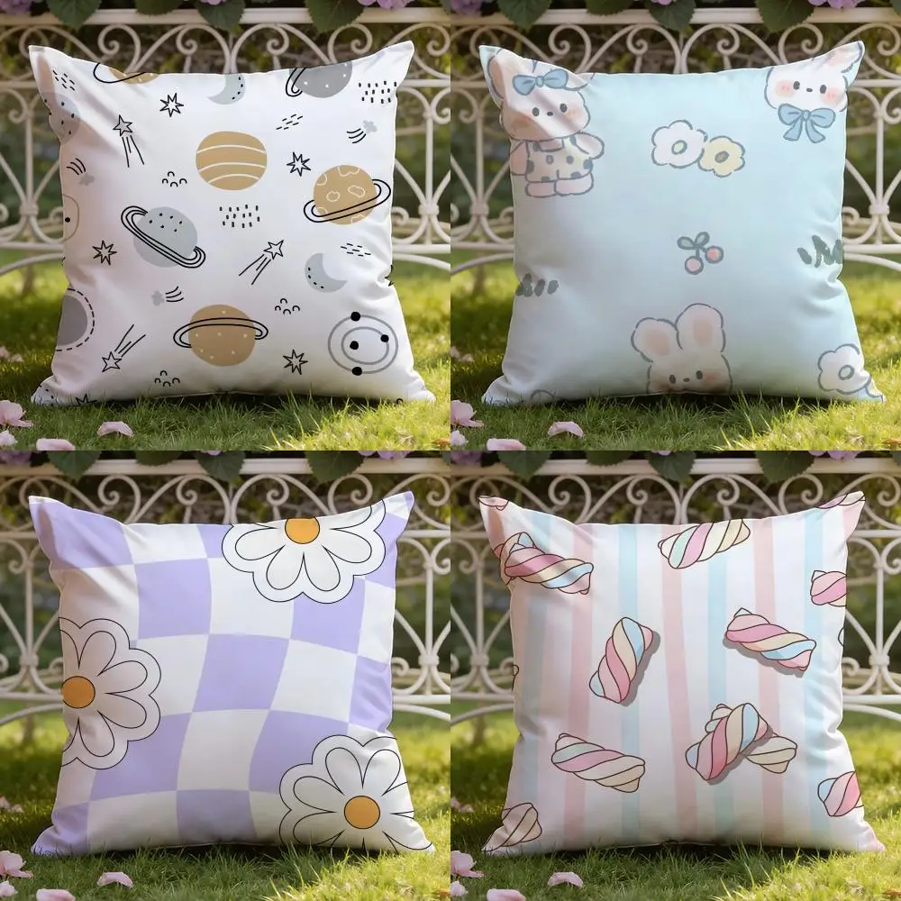 Cute Texture Cushion Cover Home & Car Dual-Scene Pillow Cover: Reversible for Premium Comfort