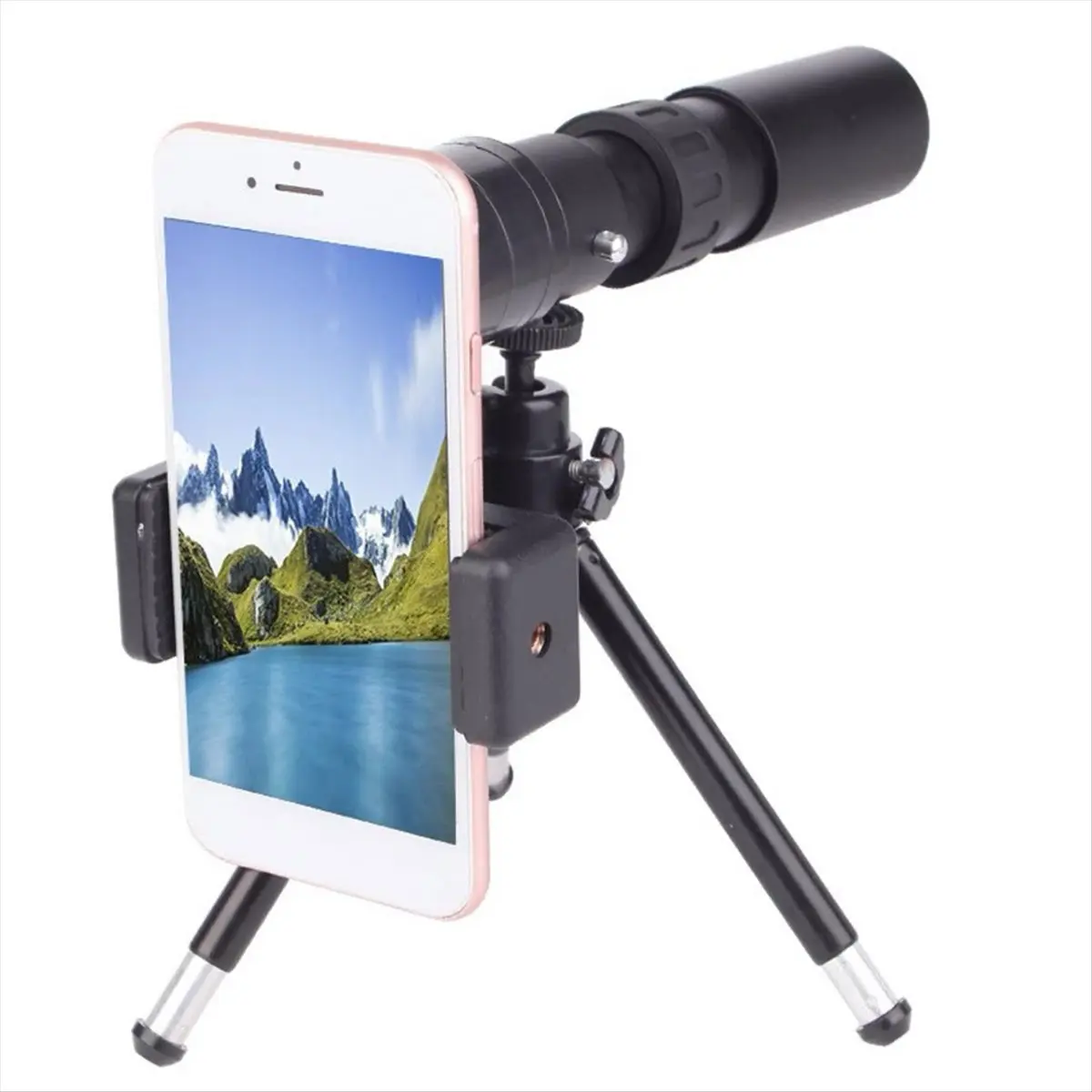 Portable！10-300X Zoom HD Portable Strong Binoculars Long Range Professional Spyglass Monocular Telescope Low Night Vision Black
